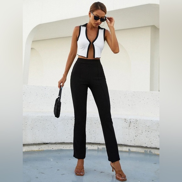 Contrast Binding Rob Knit Tank Top - Picture 4 of 6